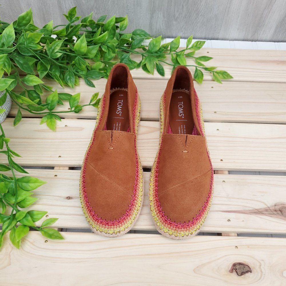 TOMS Esparto Suede Thread Espadrilles - Picture 7 of 14